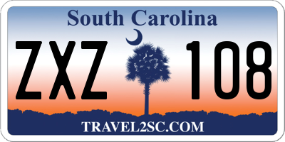 SC license plate ZXZ108