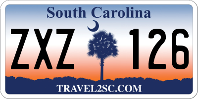 SC license plate ZXZ126