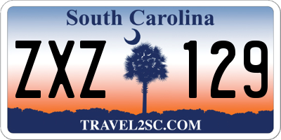 SC license plate ZXZ129