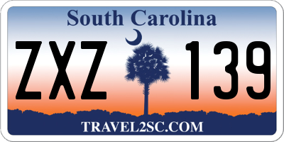 SC license plate ZXZ139