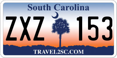 SC license plate ZXZ153