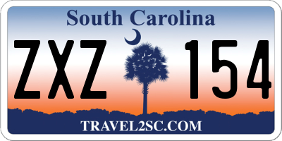SC license plate ZXZ154
