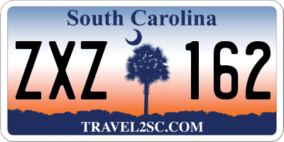 SC license plate ZXZ162