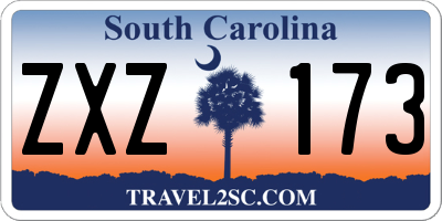 SC license plate ZXZ173