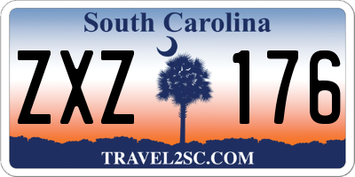 SC license plate ZXZ176