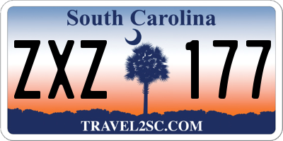 SC license plate ZXZ177