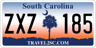 SC license plate ZXZ185