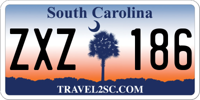 SC license plate ZXZ186