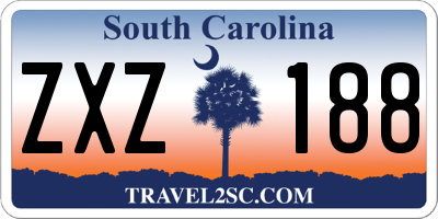 SC license plate ZXZ188