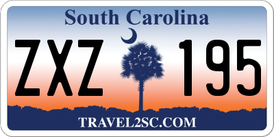 SC license plate ZXZ195