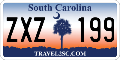 SC license plate ZXZ199
