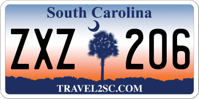 SC license plate ZXZ206