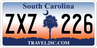 SC license plate ZXZ226