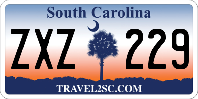 SC license plate ZXZ229