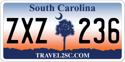 SC license plate ZXZ236