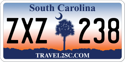 SC license plate ZXZ238