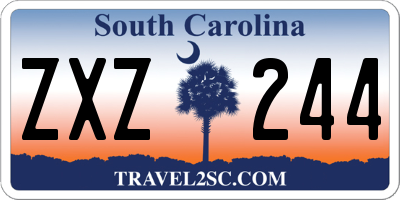 SC license plate ZXZ244