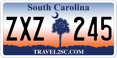 SC license plate ZXZ245