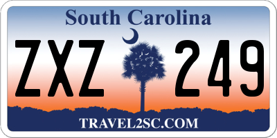 SC license plate ZXZ249