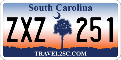 SC license plate ZXZ251