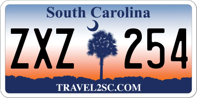 SC license plate ZXZ254