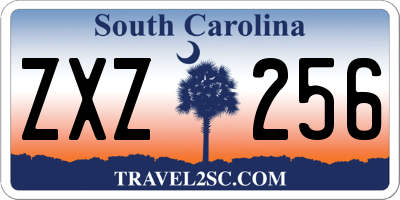 SC license plate ZXZ256