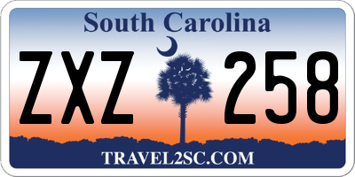 SC license plate ZXZ258