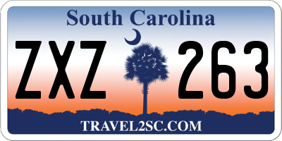 SC license plate ZXZ263