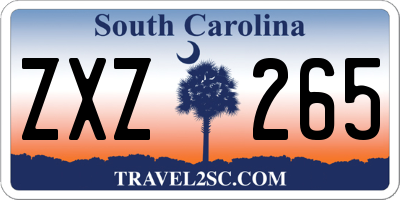 SC license plate ZXZ265
