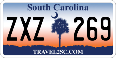 SC license plate ZXZ269