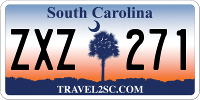 SC license plate ZXZ271