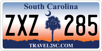 SC license plate ZXZ285