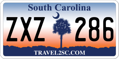 SC license plate ZXZ286
