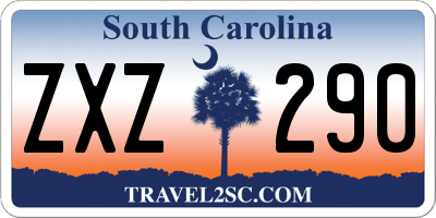 SC license plate ZXZ290