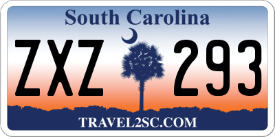 SC license plate ZXZ293