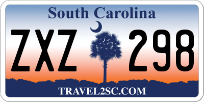 SC license plate ZXZ298