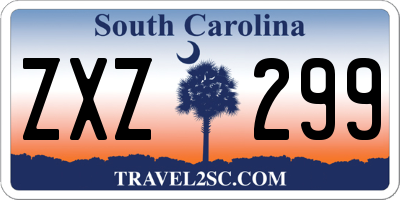 SC license plate ZXZ299