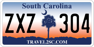 SC license plate ZXZ304