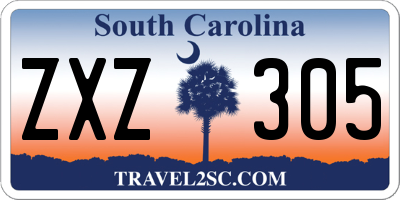 SC license plate ZXZ305