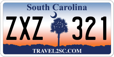 SC license plate ZXZ321