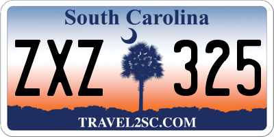 SC license plate ZXZ325