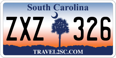 SC license plate ZXZ326