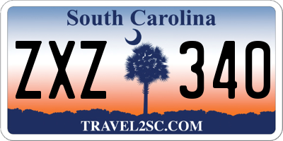 SC license plate ZXZ340