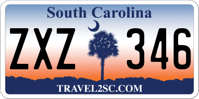 SC license plate ZXZ346