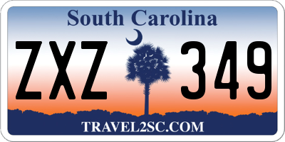 SC license plate ZXZ349