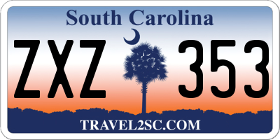 SC license plate ZXZ353