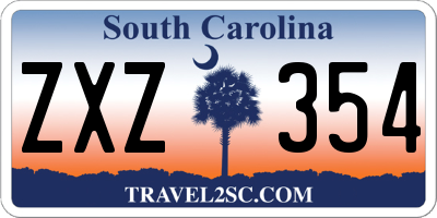 SC license plate ZXZ354