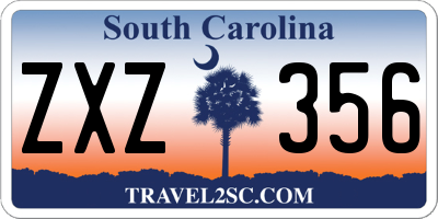 SC license plate ZXZ356