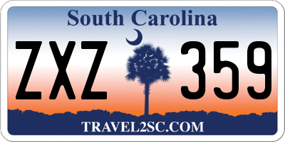 SC license plate ZXZ359