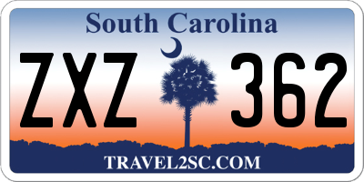 SC license plate ZXZ362